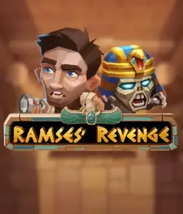 Dive into the mysterious world of Ramses' Revenge slot by Relax Gaming, highlighting a surprised explorer and a terrifying mummy amid an Egyptian tomb backdrop. This image depicts the excitement of Egyptian archaeology, great for fans of Egyptian-themed slots, delivering a captivating escape. 